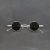 Rigards sterling silver high-level handmade glasses, ultra-thin frame, delicate work, RG1098AG series collection, RG-RG1098AG-CYWLKSHP, sterling silver textured frame, dark gray lens